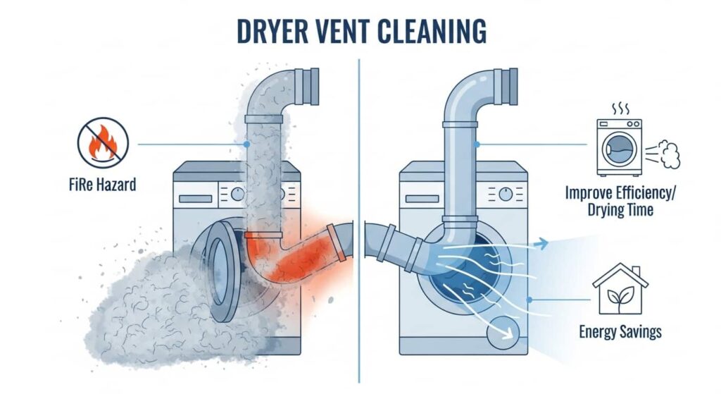 dryer vent cleaning once a year